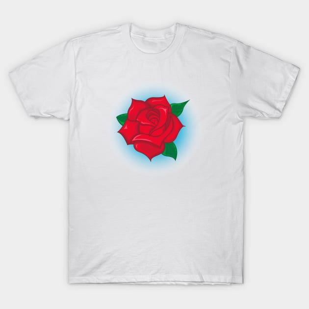 Neotraditional Rose T-Shirt by Joebarondesign